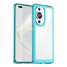 Huawei Nova 11 Ultra用ハイブリットバンパーケース クリア透明 プラスチック カバー J01S ファーウェイ ネイビー