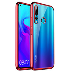 Huawei Nova 4用極薄ソフトケース シリコンケース 耐衝撃 全面保護 クリア透明 H07 ファーウェイ レッド