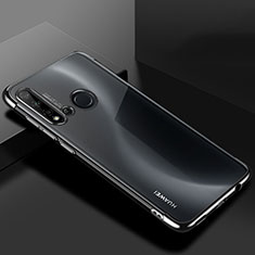 Huawei Nova 5i用極薄ソフトケース シリコンケース 耐衝撃 全面保護 クリア透明 S07 ファーウェイ ブラック