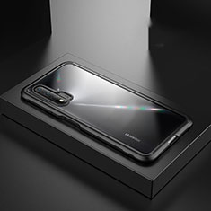 Huawei Nova 6 5G用ケース 高級感 手触り良い アルミメタル 製の金属製 360度 フルカバーバンパー 鏡面 カバー T07 ファーウェイ ブラック