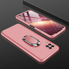Huawei Nova 6 SE用ハードケース プラスチック 質感もマット 前面と背面 360度 フルカバー アンド指輪 ファーウェイ ピンク