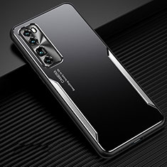 Huawei Nova 7 Pro 5G用ケース 高級感 手触り良い アルミメタル 製の金属製 カバー ファーウェイ シルバー