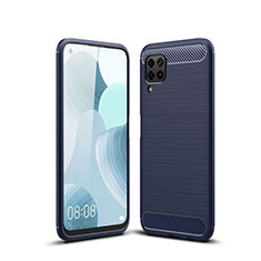 Huawei Nova 7i用シリコンケース ソフトタッチラバー ライン カバー ファーウェイ ネイビー