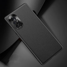 Huawei Nova 8 5G用ケース 高級感 手触り良いレザー柄 S03 ファーウェイ ブラック