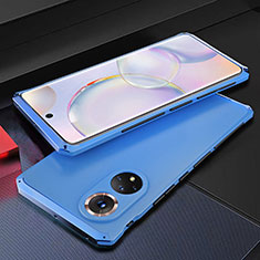 Huawei Nova 9用360度 フルカバー ケース 高級感 手触り良い アルミメタル 製の金属製 ファーウェイ ネイビー