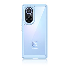 Huawei Nova 9用ハイブリットバンパーケース クリア透明 プラスチック カバー J01S ファーウェイ ブルー