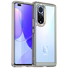 Huawei Nova 9 Pro用ハイブリットバンパーケース クリア透明 プラスチック カバー J01S ファーウェイ グレー