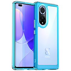 Huawei Nova 9 Pro用ハイブリットバンパーケース クリア透明 プラスチック カバー J01S ファーウェイ ネイビー