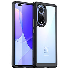 Huawei Nova 9 Pro用ハイブリットバンパーケース クリア透明 プラスチック カバー J01S ファーウェイ ブラック