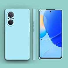 Huawei Nova 9 SE用360度 フルカバー極薄ソフトケース シリコンケース 耐衝撃 全面保護 バンパー ファーウェイ ライトブルー