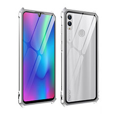 Huawei P Smart (2019)用ケース 高級感 手触り良い アルミメタル 製の金属製 バンパー 鏡面 カバー ファーウェイ シルバー