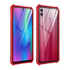 Huawei P Smart (2019)用ケース 高級感 手触り良い アルミメタル 製の金属製 バンパー 鏡面 カバー ファーウェイ レッド