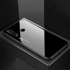 Huawei P Smart+ Plus (2019)用ハイブリットバンパーケース プラスチック 鏡面 虹 グラデーション 勾配色 カバー H01 ファーウェイ ブラック