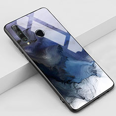 Huawei P Smart+ Plus (2019)用ハイブリットバンパーケース プラスチック パターン 鏡面 カバー K02 ファーウェイ ネイビー