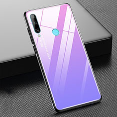 Huawei P Smart+ Plus (2019)用ハイブリットバンパーケース プラスチック 鏡面 虹 グラデーション 勾配色 カバー H02 ファーウェイ パープル