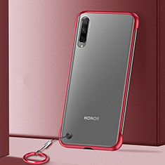 Huawei P Smart Pro (2019)用ハードカバー クリスタル クリア透明 H02 ファーウェイ レッド