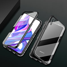 Huawei P Smart Z (2019)用ケース 高級感 手触り良い アルミメタル 製の金属製 360度 フルカバーバンパー 鏡面 カバー M05 ファーウェイ ブラック