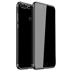 Huawei P10 Plus用極薄ソフトケース シリコンケース 耐衝撃 全面保護 クリア透明 H01 ファーウェイ ブラック