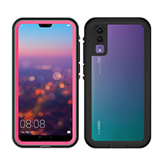 Huawei P20用完全防水ケース ハイブリットバンパーカバー 高級感 手触り良い 360度 ファーウェイ ローズゴールド