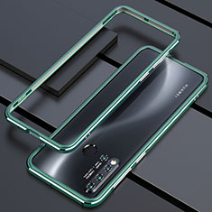 Huawei P20 Lite (2019)用ケース 高級感 手触り良い アルミメタル 製の金属製 バンパー カバー T01 ファーウェイ グリーン