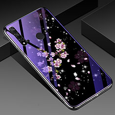 Huawei P20 Lite (2019)用ハイブリットバンパーケース プラスチック 鏡面 花 カバー ファーウェイ マルチカラー