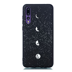 Huawei P20 Pro用シリコンケース ソフトタッチラバー バタフライ 星空 カバー ファーウェイ マルチカラー