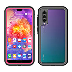 Huawei P20 Pro用完全防水ケース ハイブリットバンパーカバー 高級感 手触り良い 360度 ファーウェイ ローズゴールド