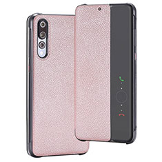 Huawei P20 Pro用手帳型 レザーケース スタンド カバー T08 ファーウェイ ローズゴールド