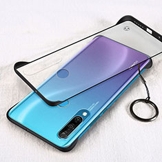 Huawei P30 Lite New Edition用極薄ケース クリア透明 プラスチック 質感もマットH03 ファーウェイ ブラック