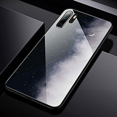 Huawei P30 Pro用ハイブリットバンパーケース プラスチック 星空 鏡面 ファーウェイ ホワイト