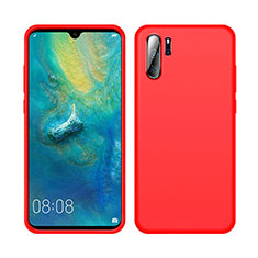 Huawei P30 Pro用360度 フルカバー極薄ソフトケース シリコンケース 耐衝撃 全面保護 バンパー C04 ファーウェイ レッド