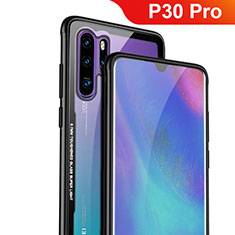 Huawei P30 Pro New Edition用ハイブリットバンパーケース クリア透明 プラスチック 鏡面 カバー M01 ファーウェイ ブラック