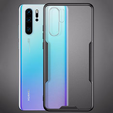 Huawei P30 Pro New Edition用ハイブリットバンパーケース クリア透明 プラスチック 鏡面 カバー M03 ファーウェイ ブラック