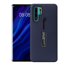 Huawei P30 Pro New Edition用ハイブリットバンパーケース スタンド プラスチック 兼シリコーン カバー T01 ファーウェイ ネイビー