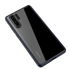 Huawei P30 Pro New Edition用ハイブリットバンパーケース クリア透明 プラスチック 鏡面 カバー Z01 ファーウェイ ネイビー