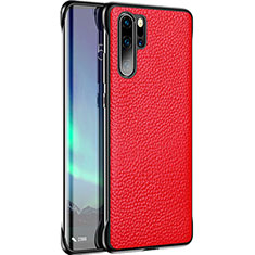 Huawei P30 Pro New Edition用ケース 高級感 手触り良いレザー柄 R07 ファーウェイ レッド