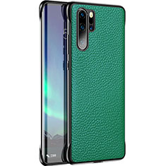 Huawei P30 Pro New Edition用ケース 高級感 手触り良いレザー柄 R07 ファーウェイ グリーン