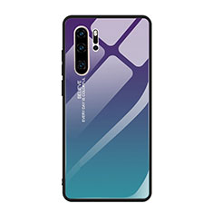 Huawei P30 Pro New Edition用ハイブリットバンパーケース プラスチック 鏡面 虹 グラデーション 勾配色 カバー H01 ファーウェイ カラフル