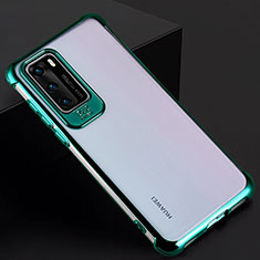 Huawei P40用ハードカバー クリスタル クリア透明 N01 ファーウェイ グリーン