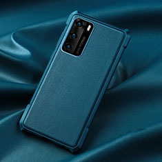 Huawei P40用360度 フルカバー極薄ソフトケース シリコンケース 耐衝撃 全面保護 バンパー S06 ファーウェイ ネイビー