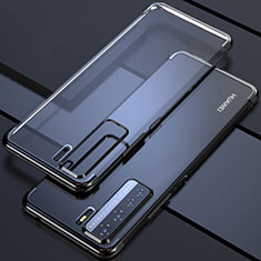 Huawei P40 Lite 5G用極薄ソフトケース シリコンケース 耐衝撃 全面保護 クリア透明 S04 ファーウェイ ブラック