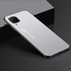 Huawei P40 Lite用ケース 高級感 手触り良い アルミメタル 製の金属製 カバー T01 ファーウェイ シルバー