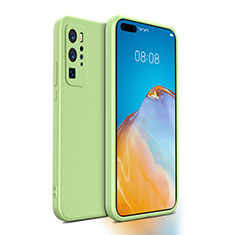 Huawei P40 Pro用360度 フルカバー極薄ソフトケース シリコンケース 耐衝撃 全面保護 バンパー N01 ファーウェイ ライトグリーン