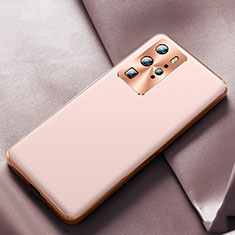 Huawei P40 Pro用ケース 高級感 手触り良いレザー柄 N07 ファーウェイ ローズゴールド