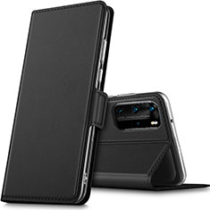 Huawei P40 Pro用手帳型 レザーケース スタンド カバー L05 ファーウェイ ブラック