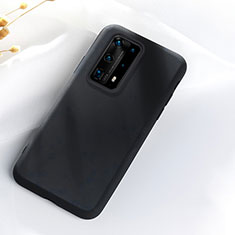 Huawei P40 Pro+ Plus用360度 フルカバー極薄ソフトケース シリコンケース 耐衝撃 全面保護 バンパー S07 ファーウェイ ブラック