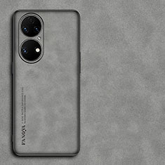 Huawei P50用ケース 高級感 手触り良いレザー柄 S01 ファーウェイ グレー