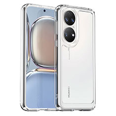 Huawei P50用360度 フルカバー極薄ソフトケース シリコンケース 耐衝撃 全面保護 バンパー J02S ファーウェイ クリア