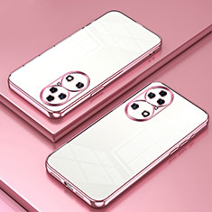 Huawei P50用極薄ソフトケース シリコンケース 耐衝撃 全面保護 クリア透明 SY1 ファーウェイ ローズゴールド