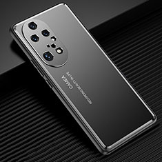 Huawei P50e用ケース 高級感 手触り良い アルミメタル 製の金属製 兼シリコン カバー JL2 ファーウェイ ブラック